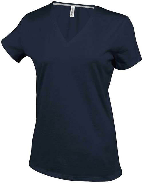 Kariban Ladies' Short-sleeved V-neck T-shirt - Grau