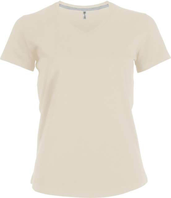 Kariban Ladies' Short-sleeved V-neck T-shirt - Bräune