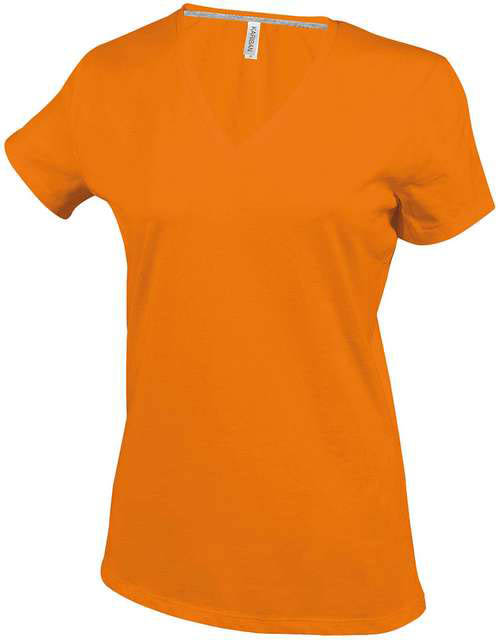 Kariban Ladies' Short-sleeved V-neck T-shirt - Orange