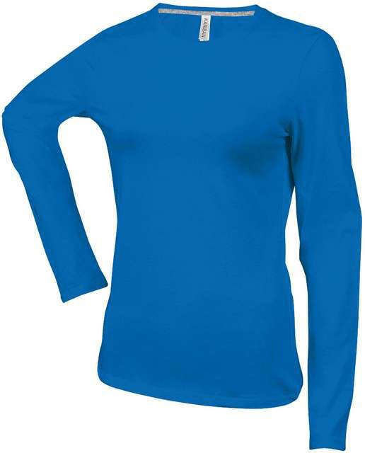 Kariban Ladies' Long-sleeved Crew Neck T-shirt - blau