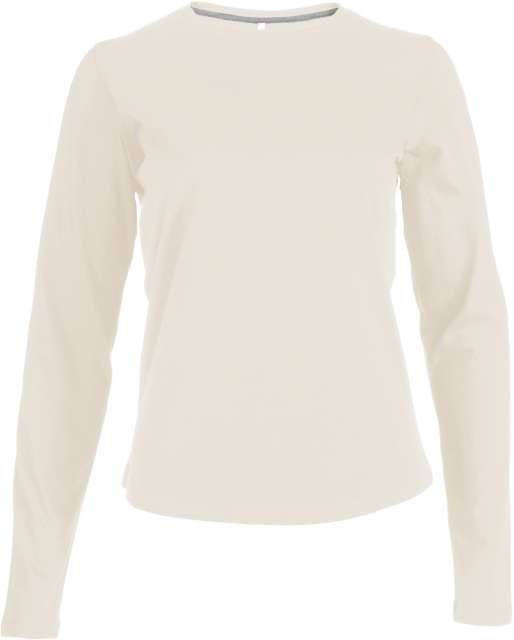 Kariban Ladies' Long-sleeved Crew Neck T-shirt - Kariban Ladies' Long-sleeved Crew Neck T-shirt - Natural