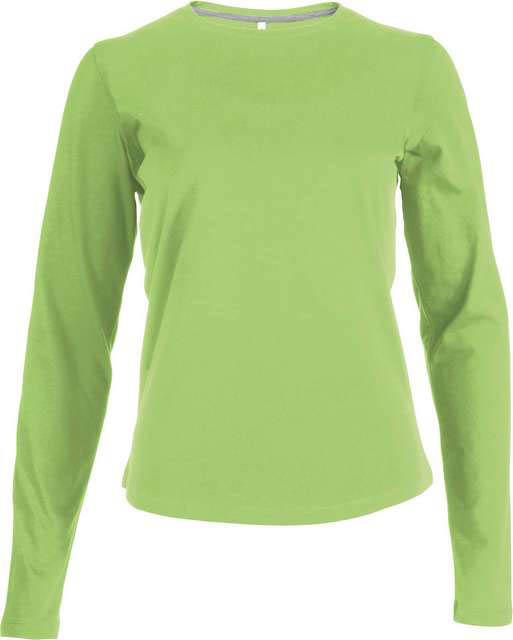 Kariban Ladies' Long-sleeved Crew Neck T-shirt - green