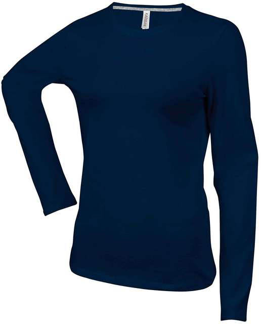 Kariban Ladies' Long-sleeved Crew Neck T-shirt - blue