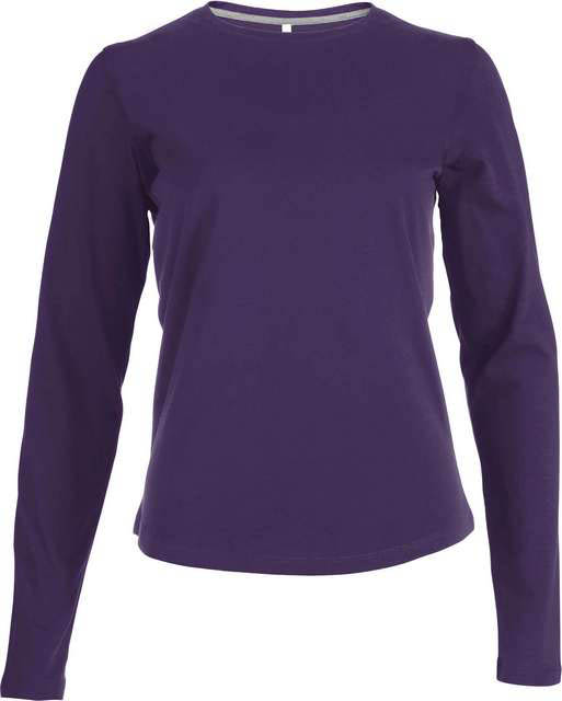 Kariban Ladies' Long-sleeved Crew Neck T-shirt - Kariban Ladies' Long-sleeved Crew Neck T-shirt - Purple