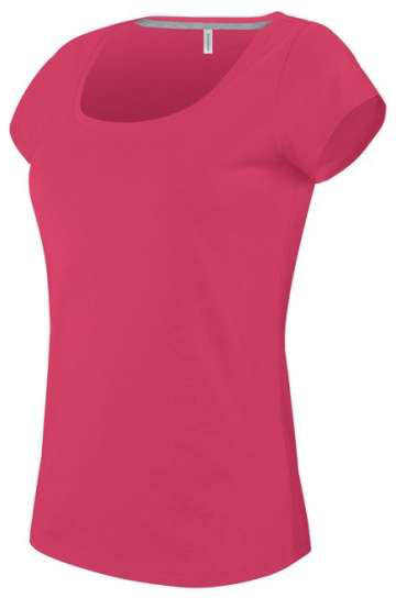 Kariban Ladies’ Boat Neck Short-sleeved T-shirt - Kariban Ladies’ Boat Neck Short-sleeved T-shirt - Heliconia