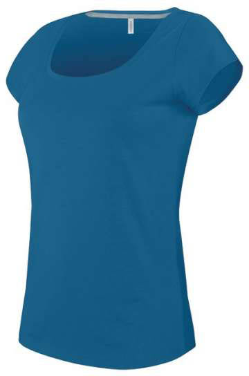 Kariban Ladies’ Boat Neck Short-sleeved T-shirt - blue