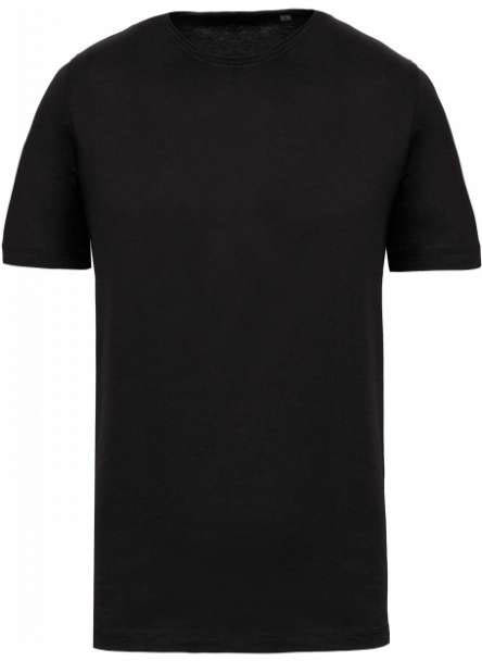 Kariban Men's Short-sleeved Organic T-shirt With Raw Edge Neckline - černá