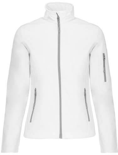 Kariban Ladies' Softshell Jacket - biela