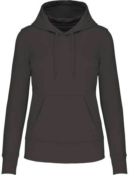 Kariban Ladies' Eco-friendly Hooded Sweatshirt - šedá