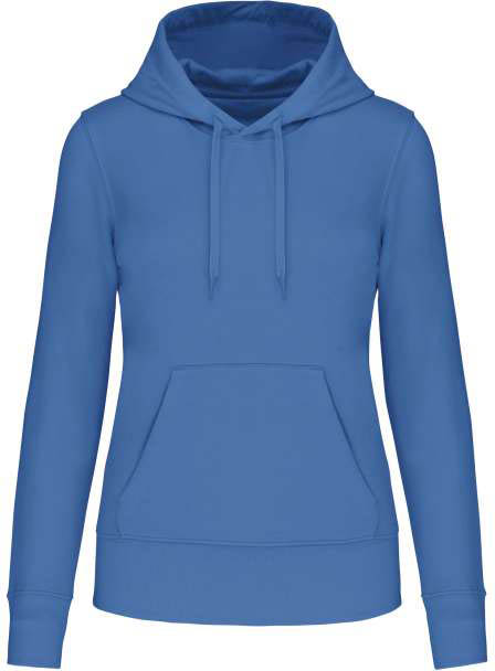 Kariban Ladies' Eco-friendly Hooded Sweatshirt mikina - modrá