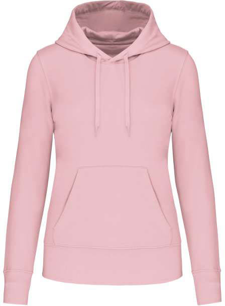 Kariban Ladies' Eco-friendly Hooded Sweatshirt mikina - růžová
