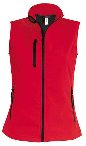 Kariban Ladies' Softshell Bodywarmer - red