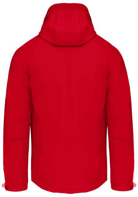 Kariban Men's Detachable Hooded Softshell Jacket - Kariban Men's Detachable Hooded Softshell Jacket - Cherry Red