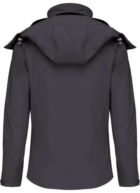 Kariban Ladies' Detachable Hooded Softshell Jacket - Kariban Ladies' Detachable Hooded Softshell Jacket - Charcoal