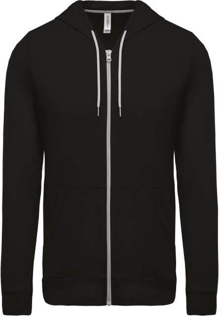 Kariban Lightweight Cotton Hooded Sweatshirt - čierna