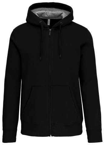 Kariban Full Zip Hooded Sweatshirt - čierna