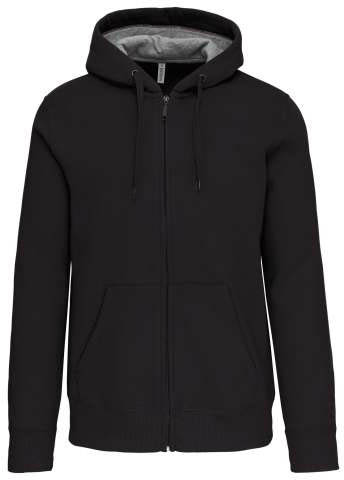 Kariban Full Zip Hooded Sweatshirt - šedá