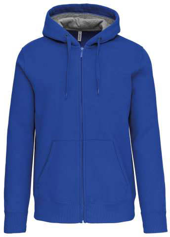 Kariban Full Zip Hooded Sweatshirt mikina - modrá