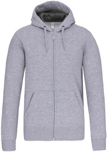 Kariban Full Zip Hooded Sweatshirt mikina - šedá