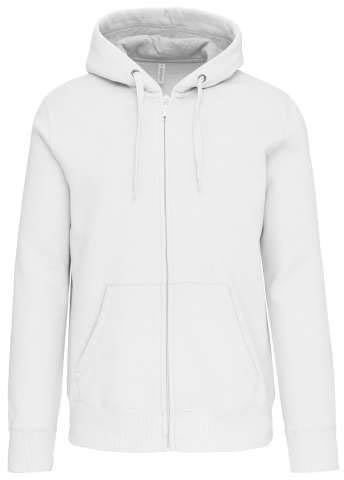 Kariban Full Zip Hooded Sweatshirt - biela