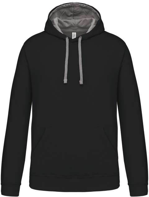 Kariban Men's Contrast Hooded Sweatshirt mikina - Kariban Men's Contrast Hooded Sweatshirt mikina - Black