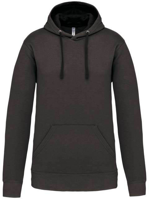 Kariban Men's Contrast Hooded Sweatshirt mikina - šedá