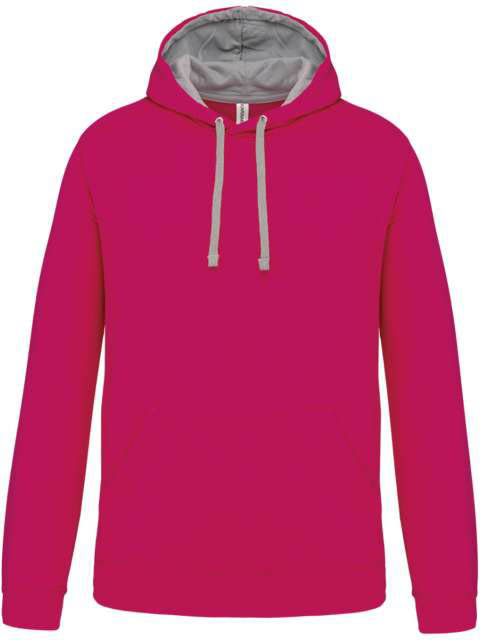 Kariban Men's Contrast Hooded Sweatshirt - Rosa