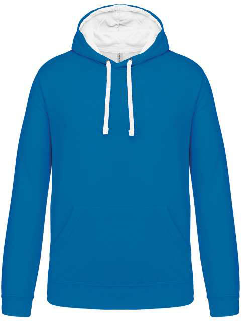 Kariban Men's Contrast Hooded Sweatshirt - Kariban Men's Contrast Hooded Sweatshirt - Sapphire