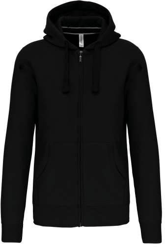 Kariban Men's Full Zip Hooded Sweatshirt - Kariban Men's Full Zip Hooded Sweatshirt - Black