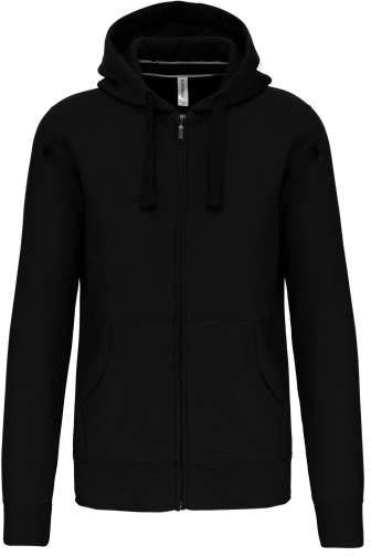 Kariban Men's Full Zip Hooded Sweatshirt mikina - Kariban Men's Full Zip Hooded Sweatshirt mikina - Black