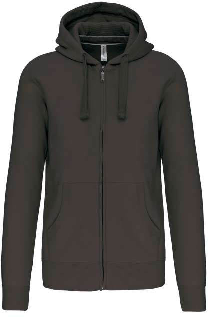 Kariban Men's Full Zip Hooded Sweatshirt - šedá