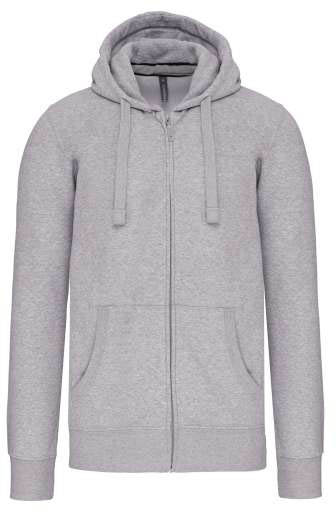Kariban Men's Full Zip Hooded Sweatshirt mikina - Kariban Men's Full Zip Hooded Sweatshirt mikina - Ice Grey