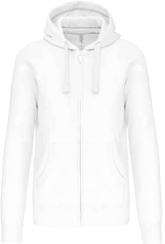 Kariban Men's Full Zip Hooded Sweatshirt mikina - Kariban Men's Full Zip Hooded Sweatshirt mikina - White