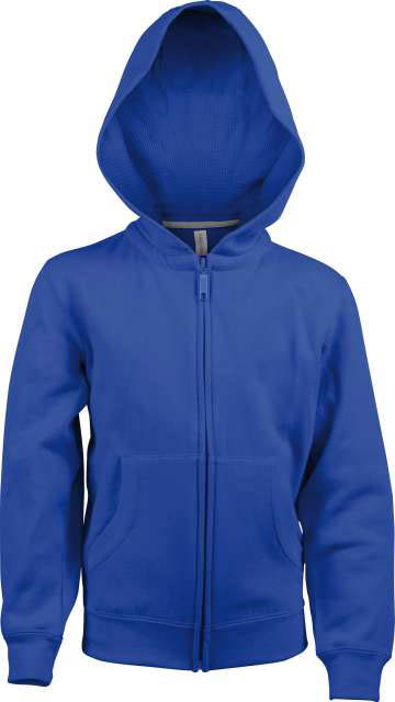 Kariban Kids Full Zip Hooded Sweatshirt - blue