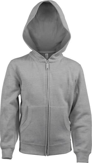 Kariban Kids Full Zip Hooded Sweatshirt - Kariban Kids Full Zip Hooded Sweatshirt - Ice Grey