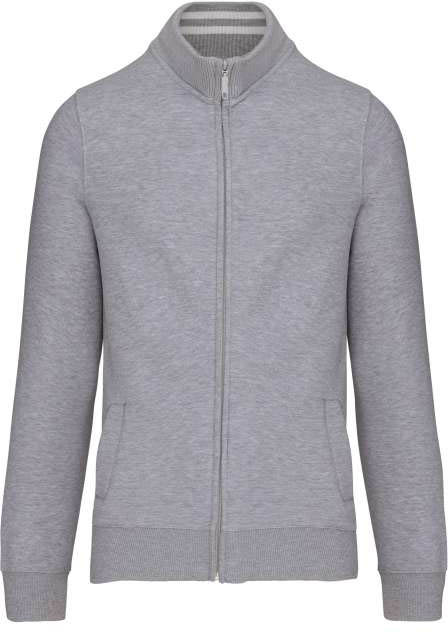 Kariban Men's Full Zip Sweat Jacket - šedá