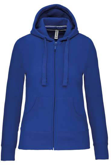 Kariban Ladies' Full Zip Hooded Sweatshirt - blue