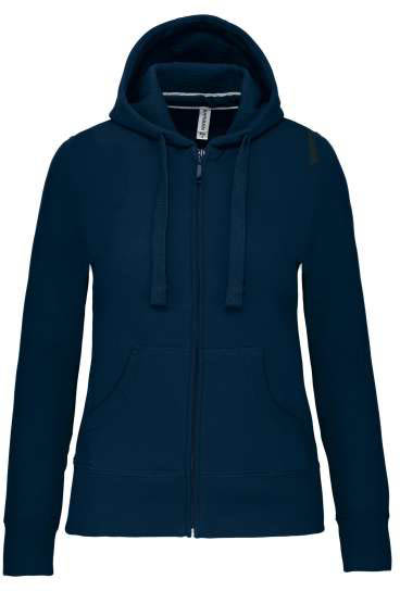 Kariban Ladies' Full Zip Hooded Sweatshirt - modrá