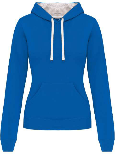 Kariban Ladies’ Contrast Hooded Sweatshirt - blau