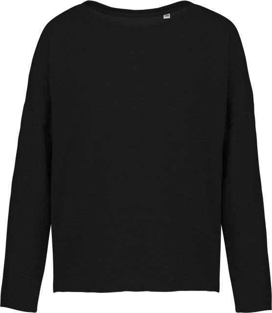 Kariban Ladies' Oversized Sweatshirt - čierna