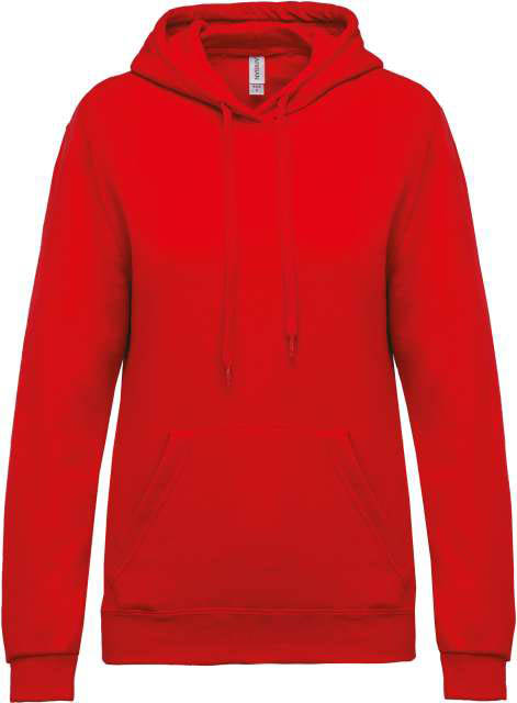 Kariban Ladies’ Hooded Sweatshirt - Kariban Ladies’ Hooded Sweatshirt - Cherry Red
