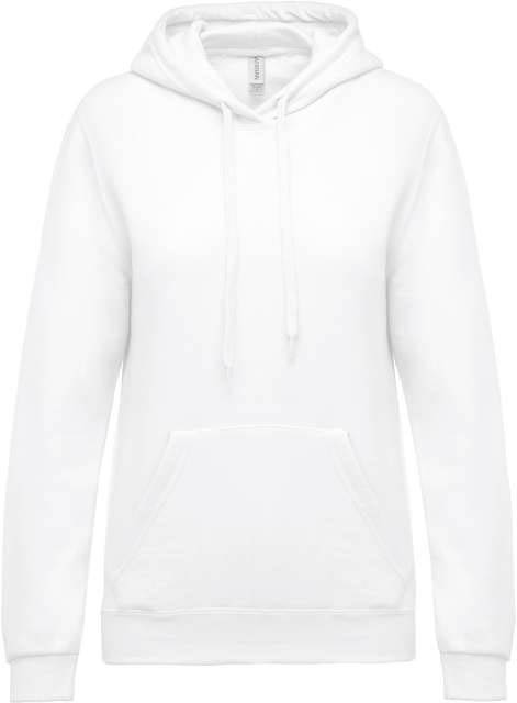 Kariban Ladies’ Hooded Sweatshirt - biela