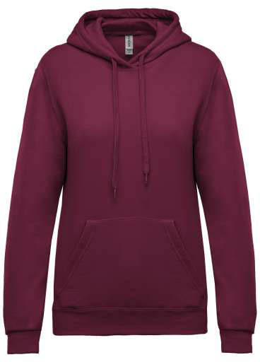 Kariban Ladies’ Hooded Sweatshirt - red