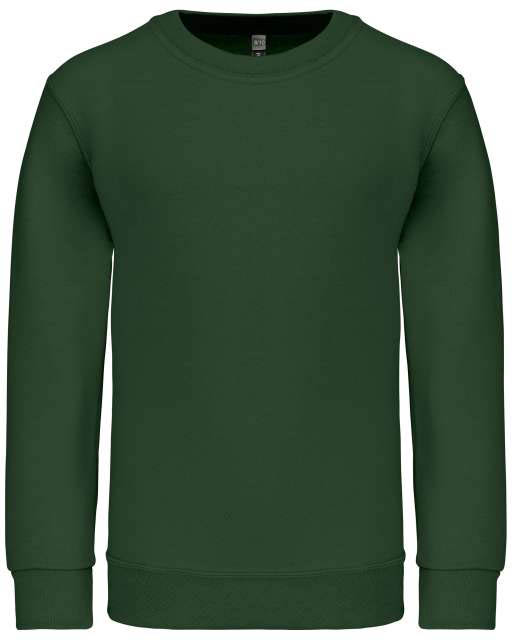 Kariban Kids' Crew Neck Sweatshirt mikina - zelená