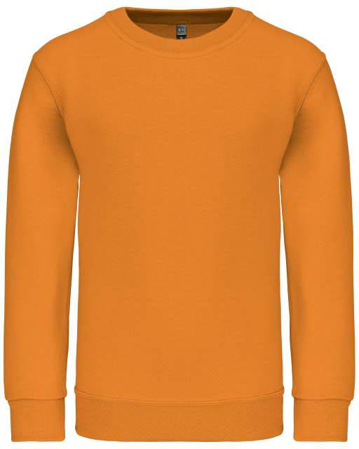 Kariban Kids' Crew Neck Sweatshirt - oranžová