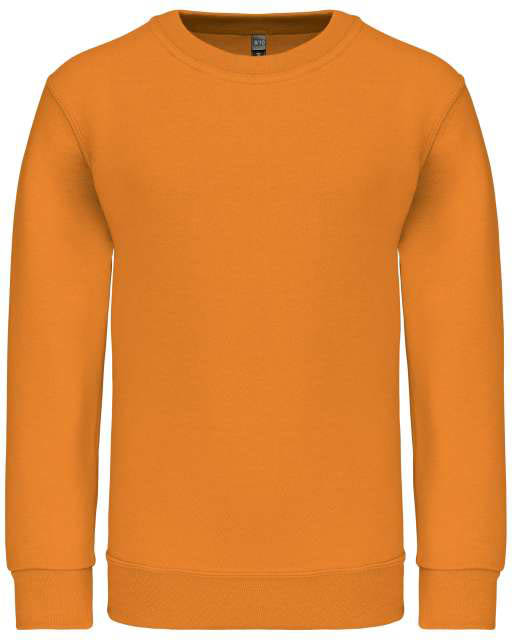 Kariban Kids' Crew Neck Sweatshirt mikina - oranžová