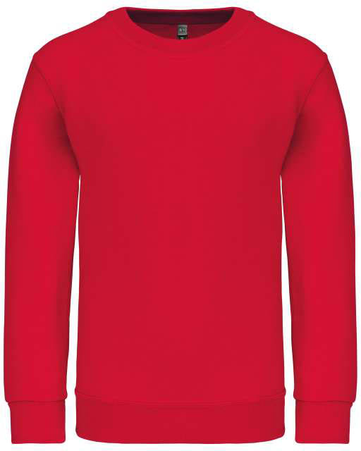 Kariban Kids' Crew Neck Sweatshirt mikina - červená