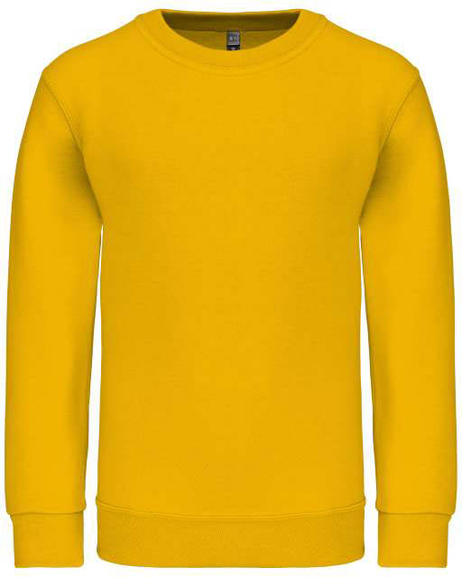 Kariban Kids' Crew Neck Sweatshirt mikina - žlutá