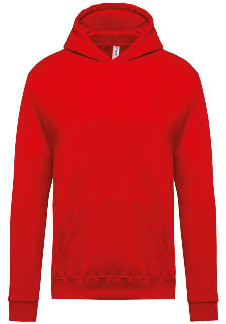 Kariban Kids’ Hooded Sweatshirt - červená