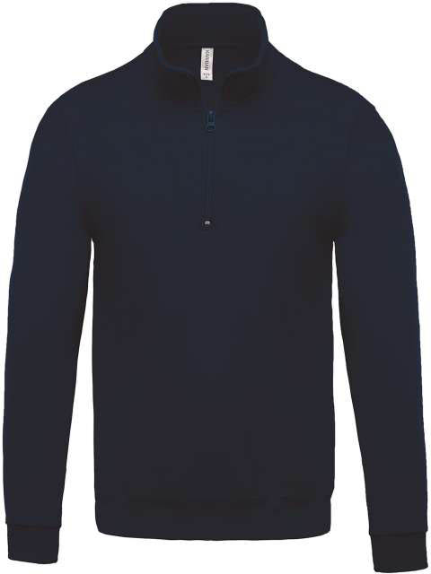 Kariban Zip Neck Sweatshirt - blau